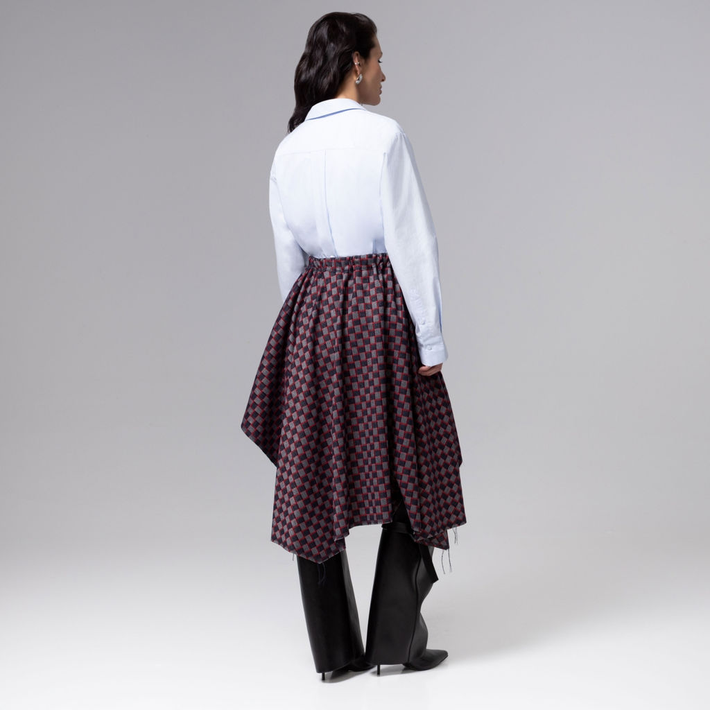 Юбка-килт с необработанными краями, Игра теней - Charutti фото 5