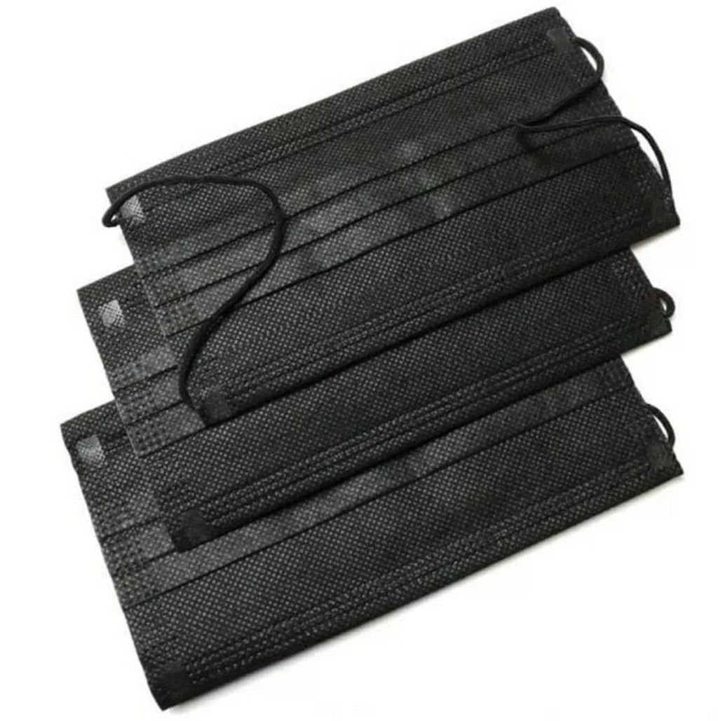 Nail Art Маска медицинская трехслойная одноразовая нестерильная, 50 шт/уп, черный фото 2