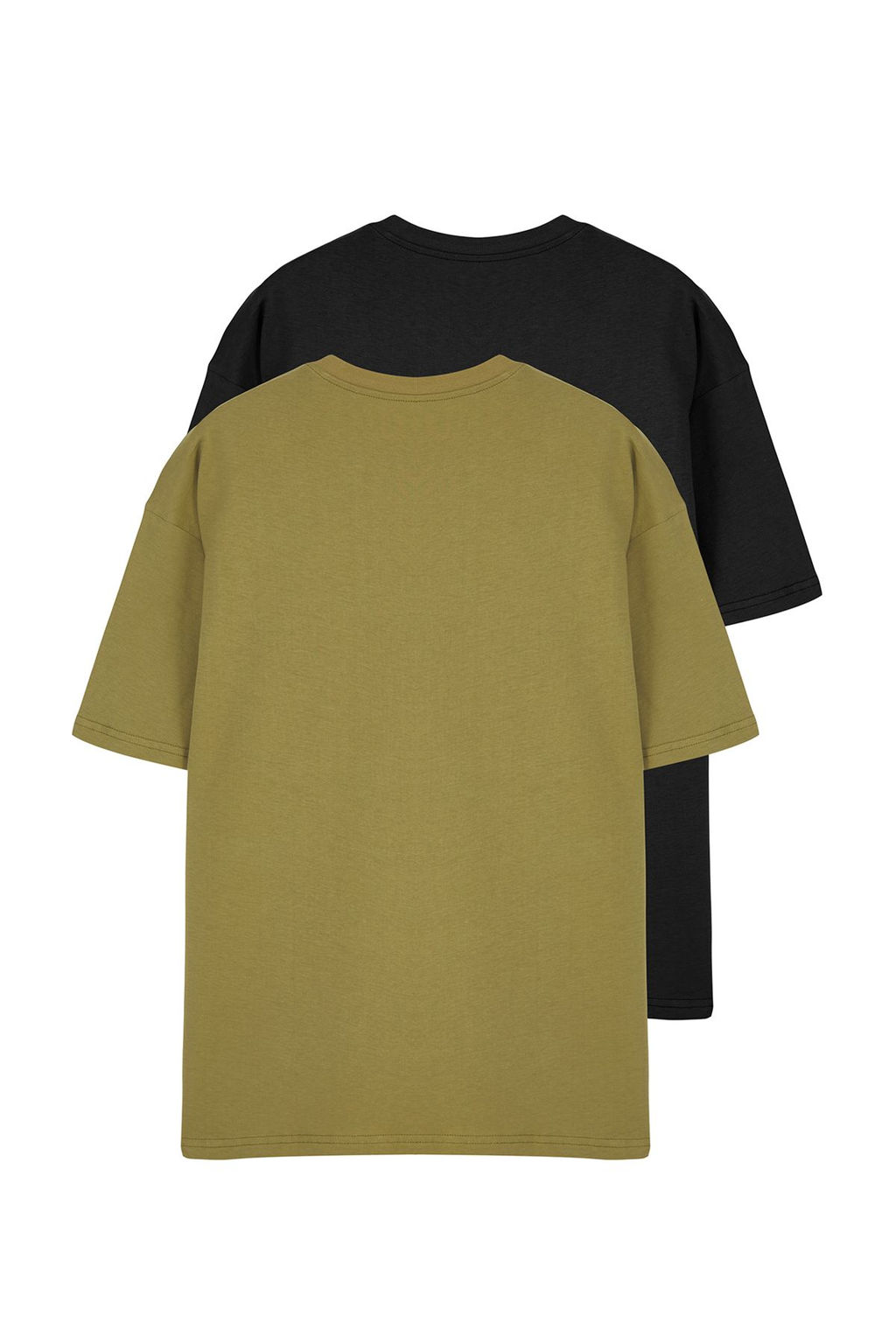 TRENDYOL MAN Haki-Siyah Oversize/Genis Kesim 2li Paket Yaz? Bask?l? %100 Pamuk T-Shirt TMNSS25TS00211 - Trendyolmilla фото 10