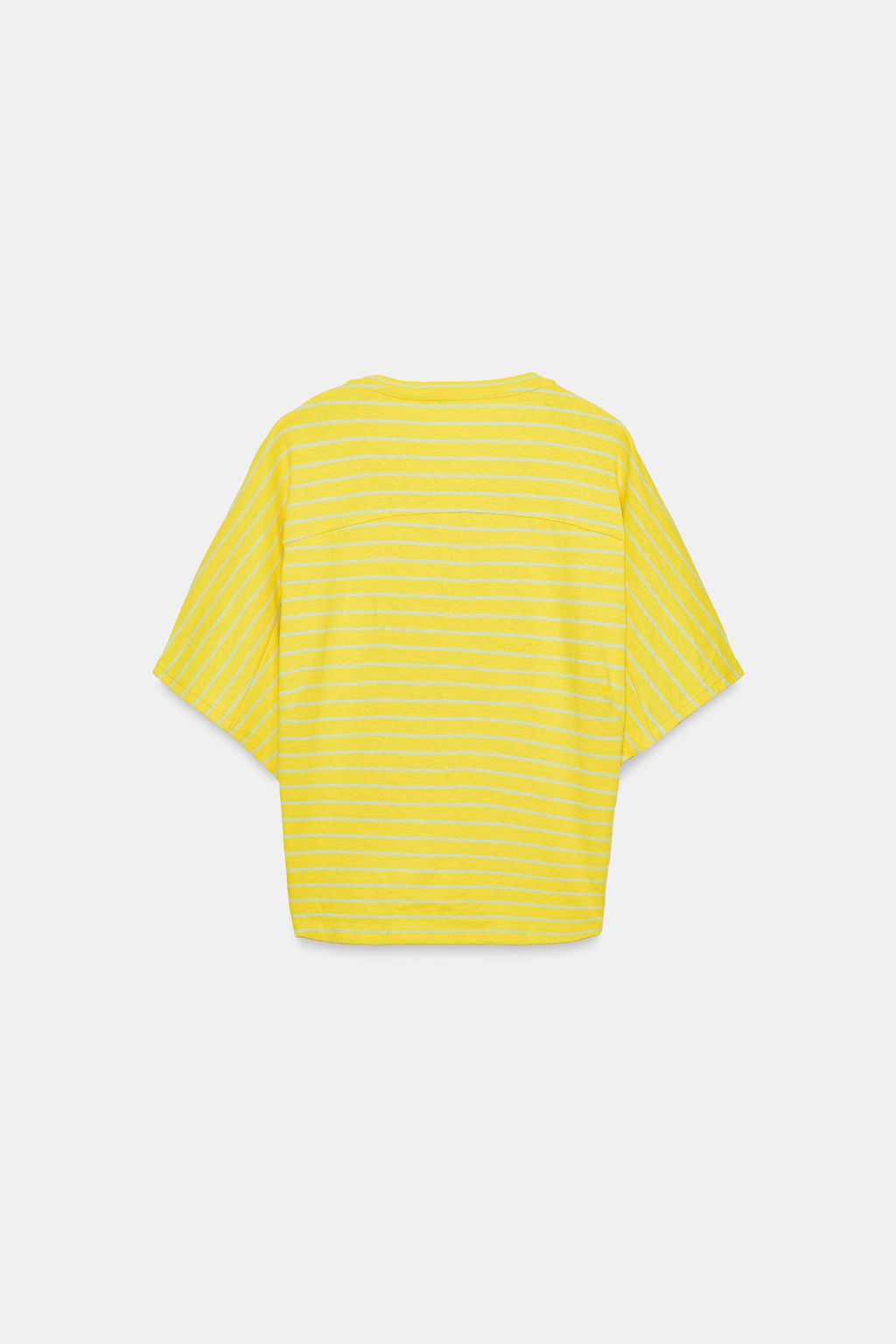 CAMISETA RAYAS ALGOD?N Y LINO / Amarillo - Zara фото 6