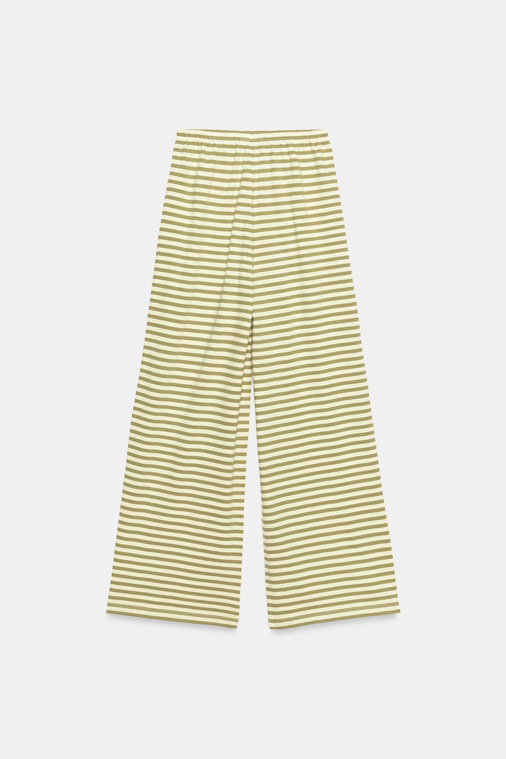 PANTAL?N RAYAS ALGOD?N Y LINO / Beige / Tostado - Zara фото 7