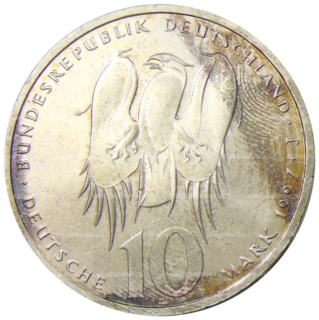 10 марок 1997 года J Германия  500 лет со дня рождения Филиппа Меланхтона