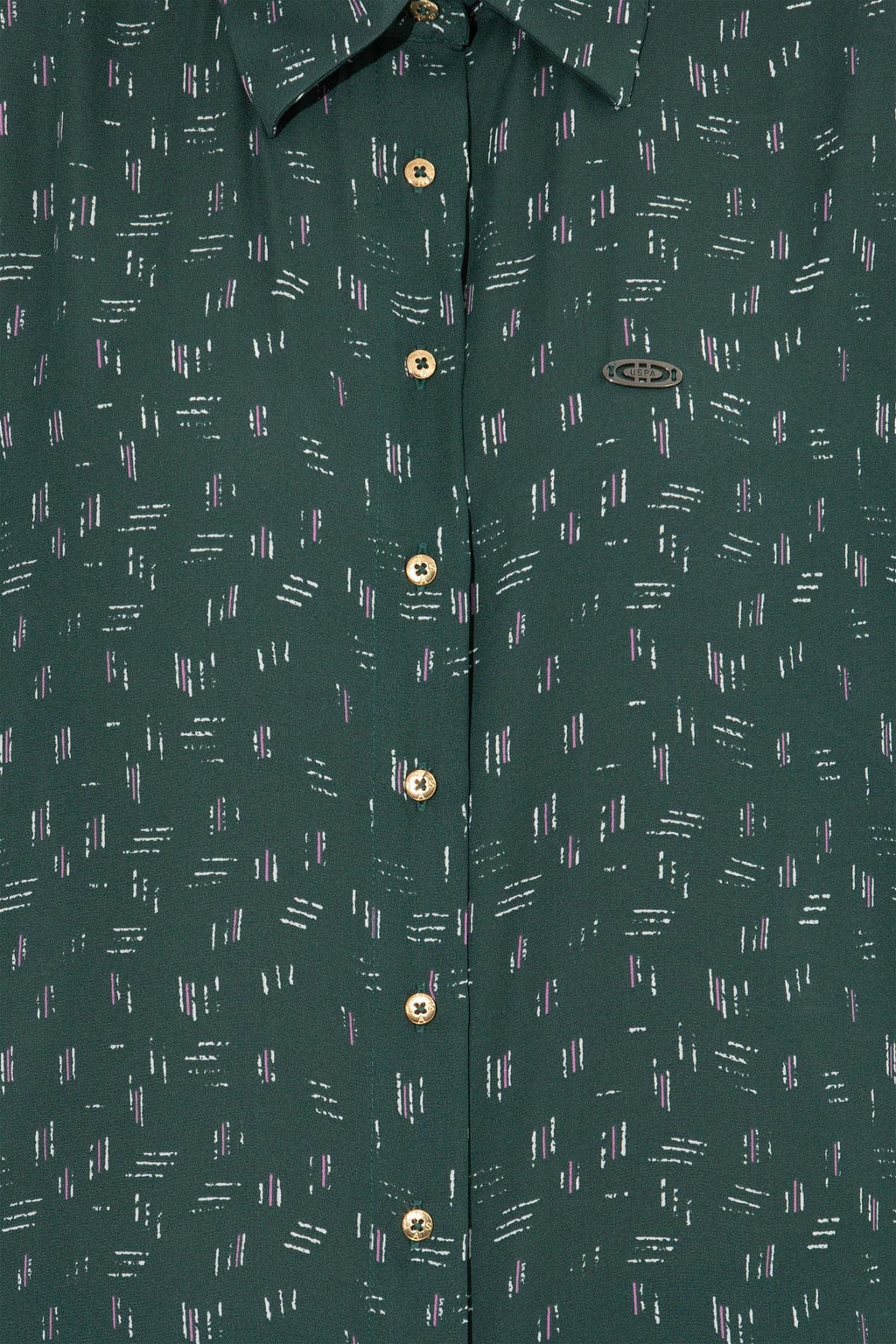 Женская зеленая рубашка с длинным рукавом Неожиданная скидка в корзине - U.s. polo assn фото 6