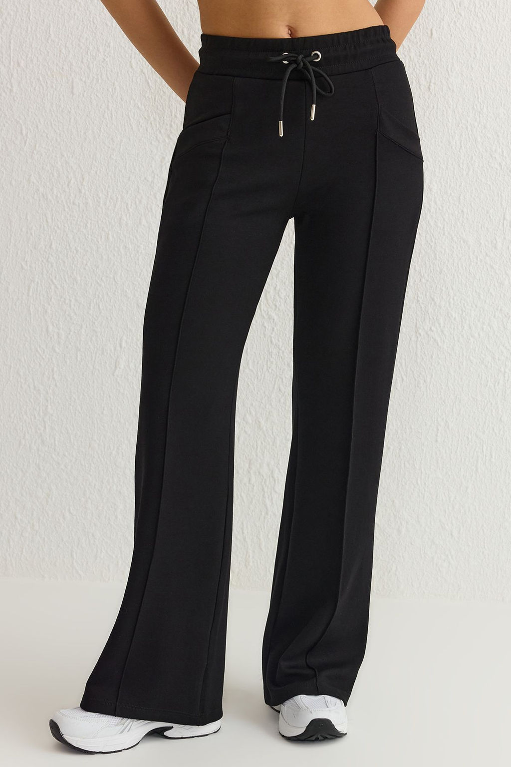 Siyah Soft Kumas Cepli ve Reflektor Bask?l? Spor Orme Esofman Alt? THMSS25EA00002
