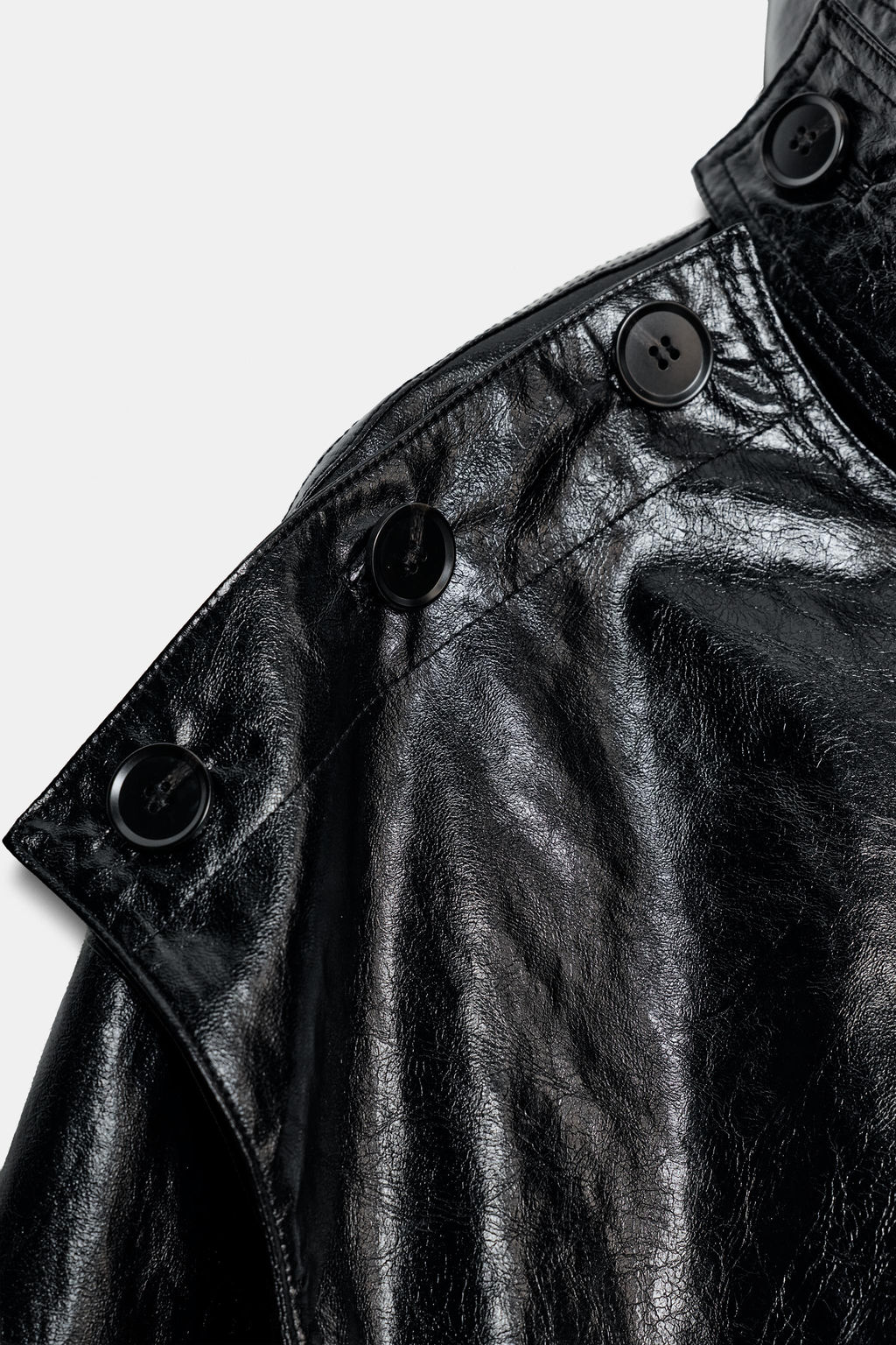 LEATHER EFFECT JACKET WITH SCARF ZW COLLECTION - Zara фото 10
