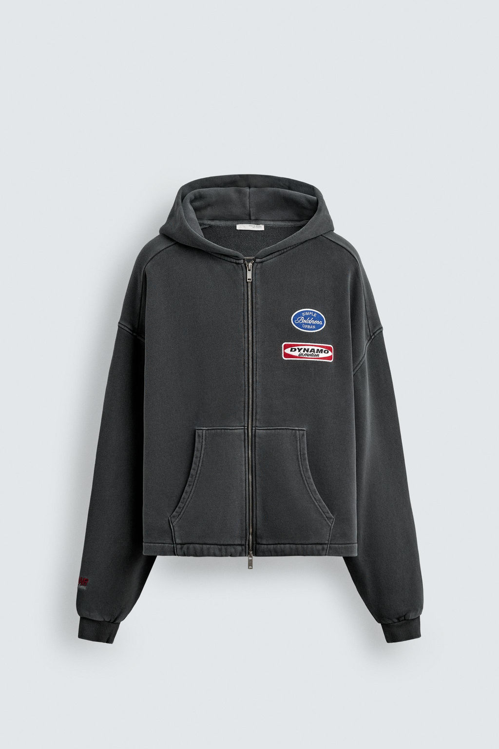 WASHED PATCH HOODIE