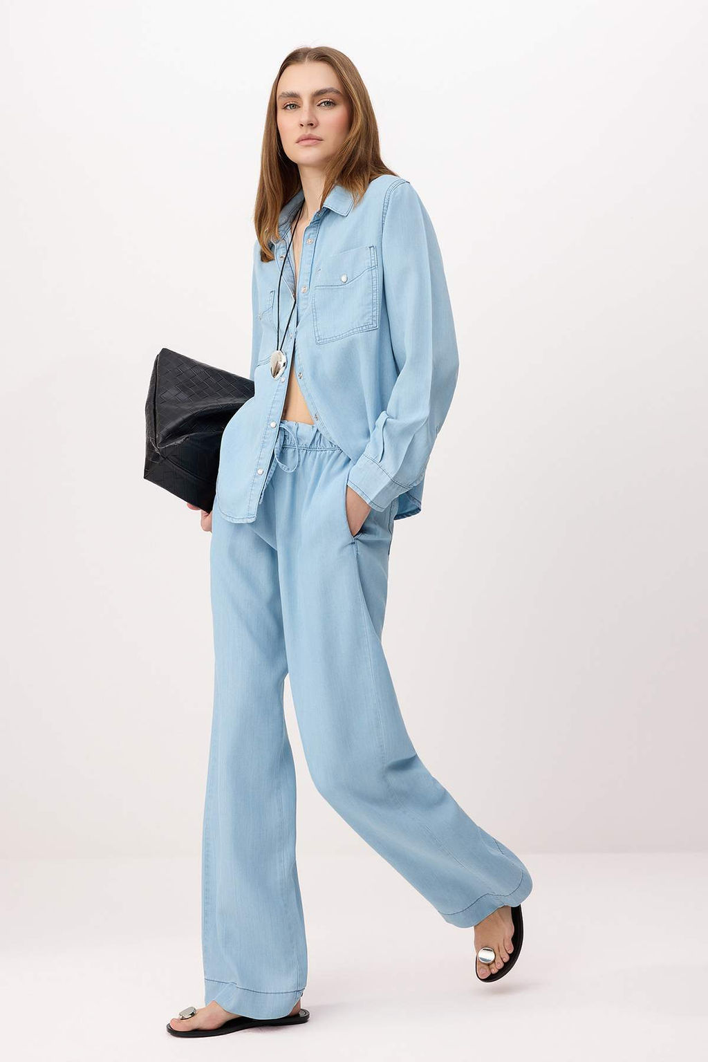 Mavi Yuksek Bel Wide Leg More Sustainable %100 Tencel Jeans TWOSS26JE00235 - Trendyolmilla фото 2