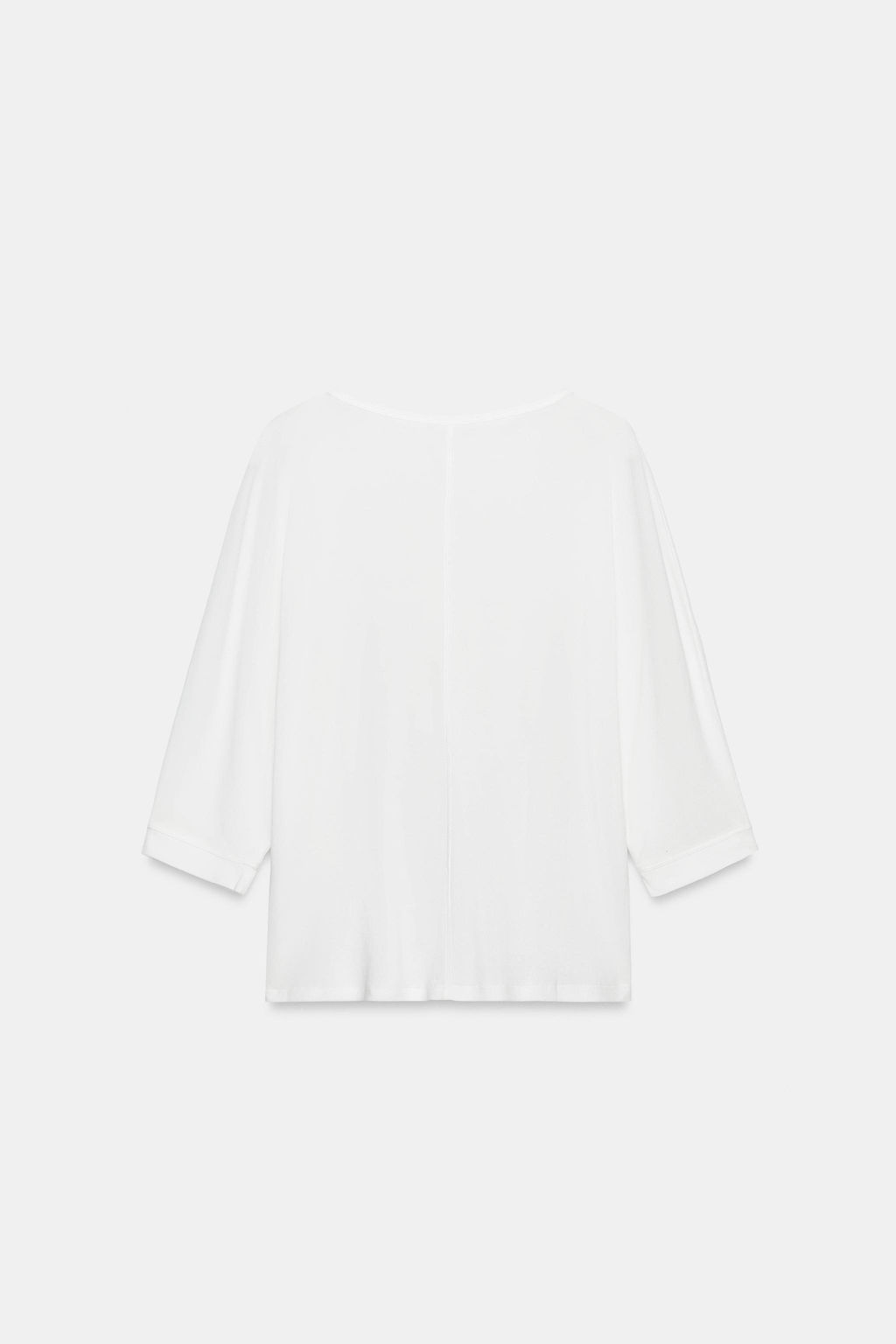 CAMISETA CUELLO PANADERO ALGOD?N / Blanco