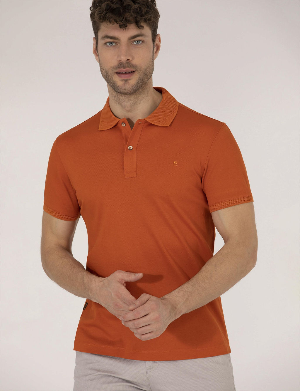 Kahverengi Regular Fit Polo Yaka Merserize Ti__rt - Pierre cardin фото 3