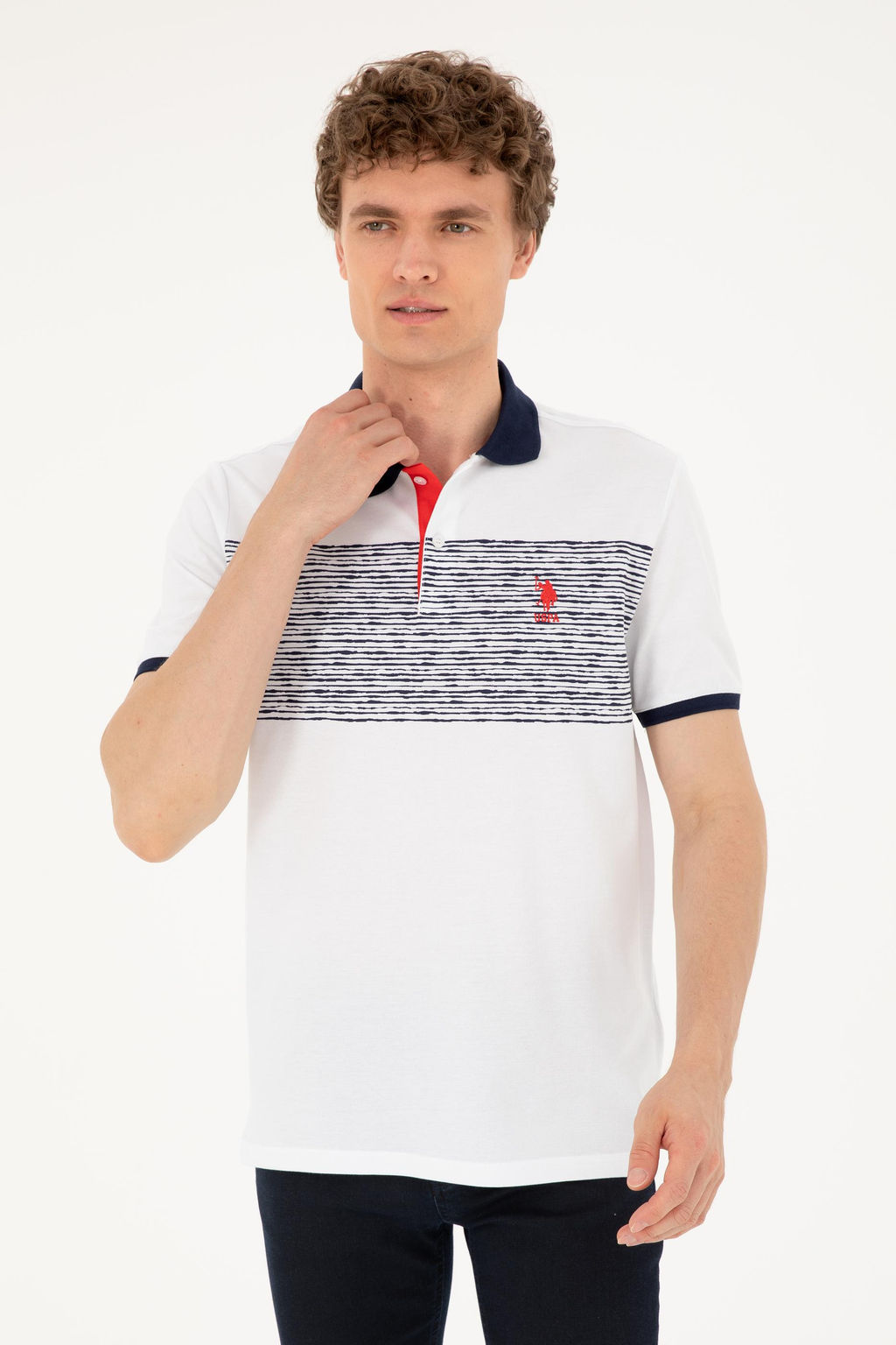 Футболка U.S. Polo Assn мужская темно-синяя хлопок  фото 10