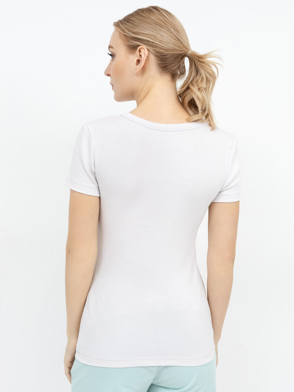 Спортивная футболка в рубчик серого цвета пепел 302677 - Mark formelle фото 2