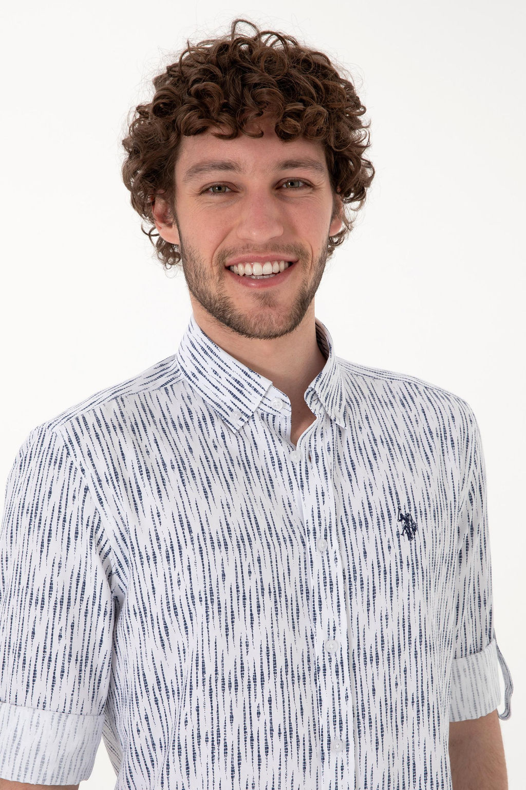 Erkek Beyaz Uzun Kollu G_mlek Sepette S_rpriz _ndirim - U.s. polo assn фото 2