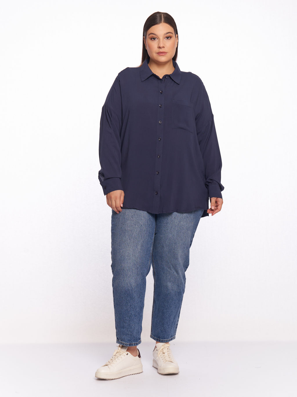 Синяя рубашка BL28304DBL05 - Артесса фото 3