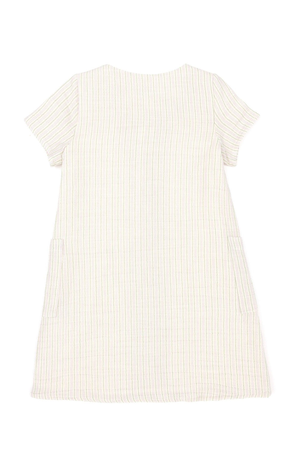 Кремовое тканое платье для девочки - U.s. polo assn фото 2