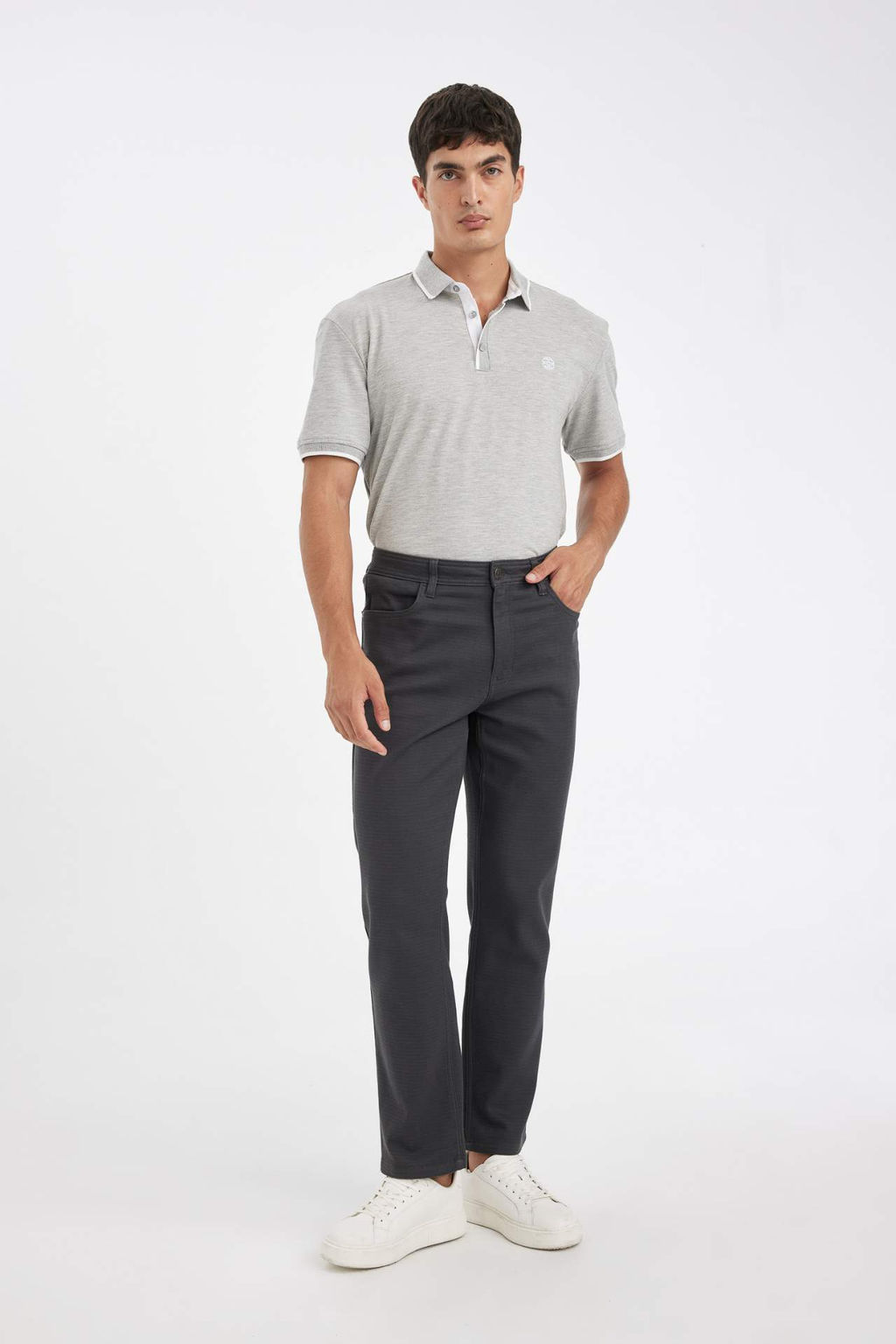 Regular Fit Normal Kesim K?sl?k Pantolon Duz Paca Cepli Basic Duz - Defacto фото 7