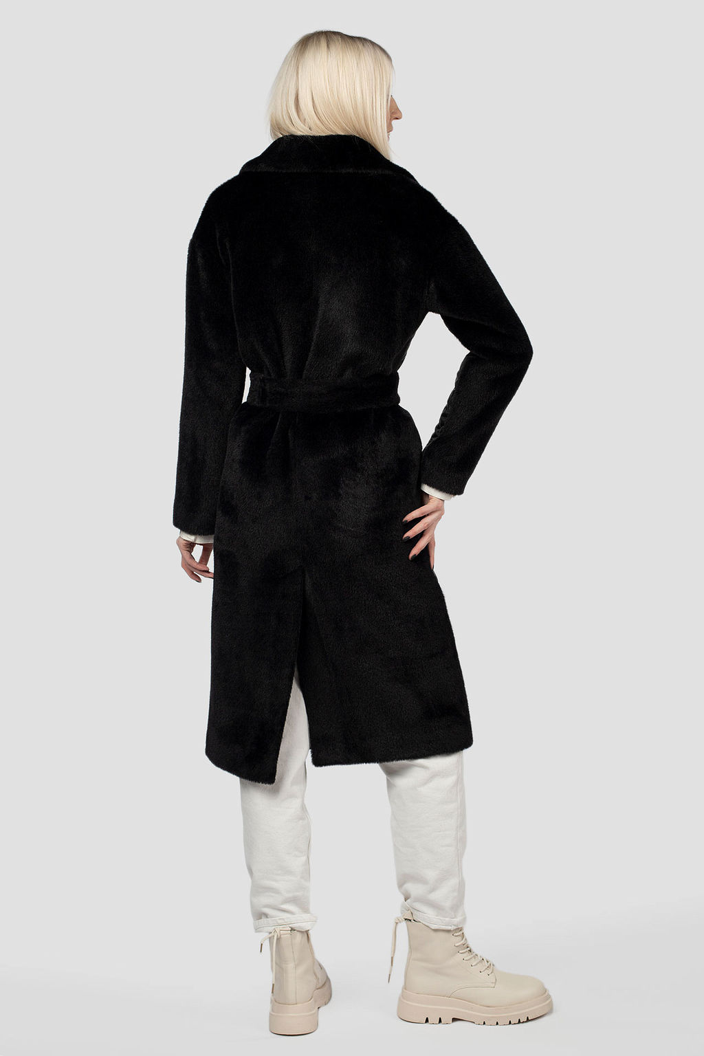 Пальто женское демисезонное (пояс) - El podio фото 4