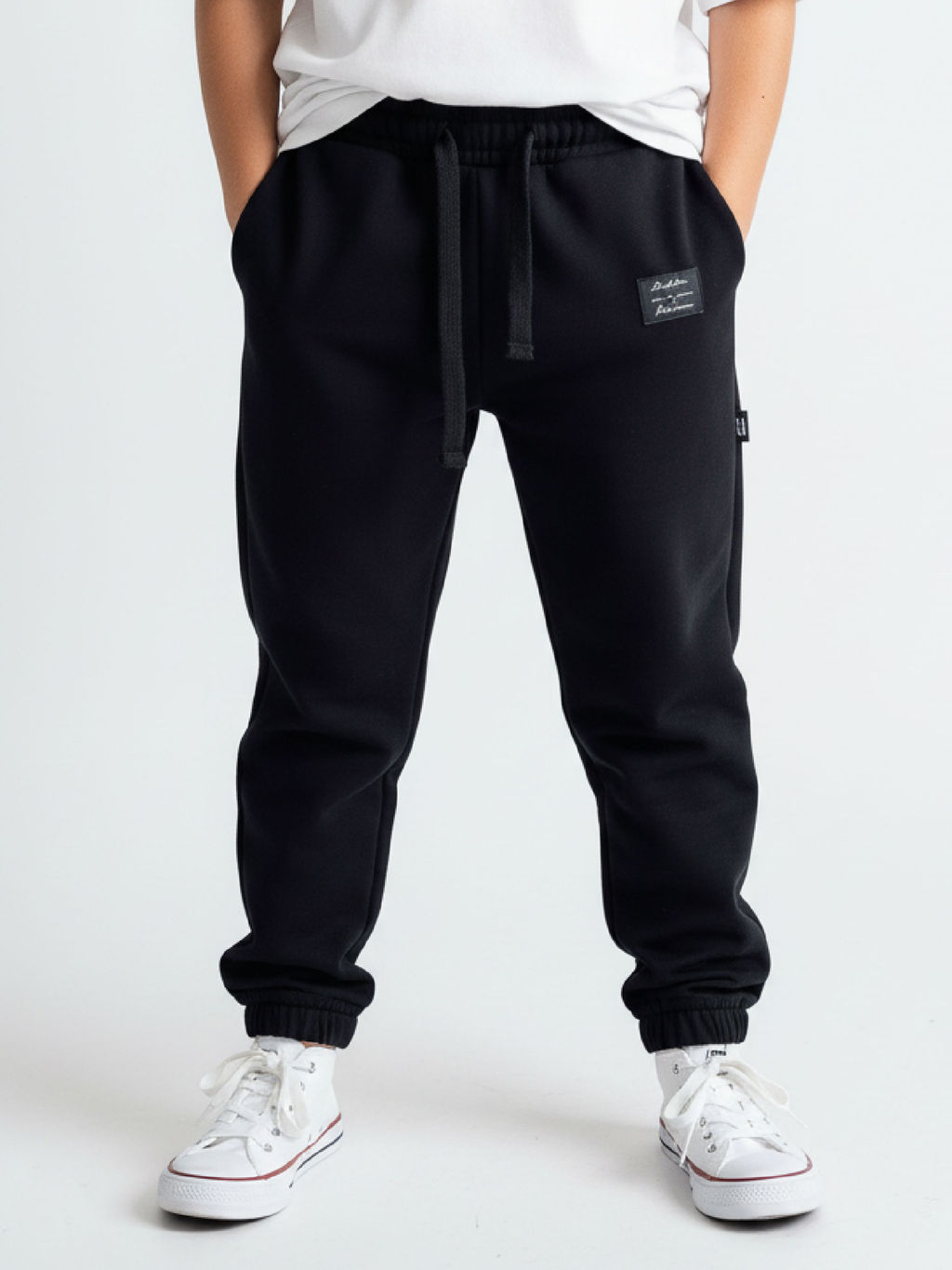 Спортивные штаны на резинке 22-0517 черный|зеленый - Mini maxi фото 18