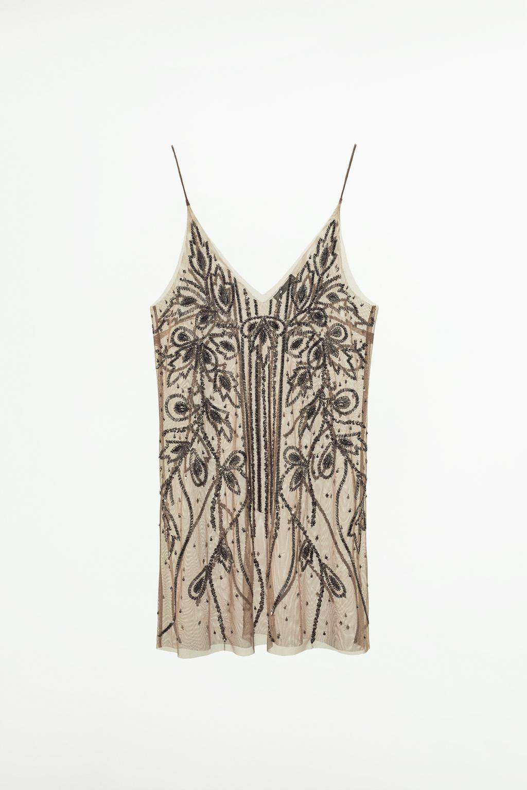 BEADED TULLE DRESS - Zara фото 5