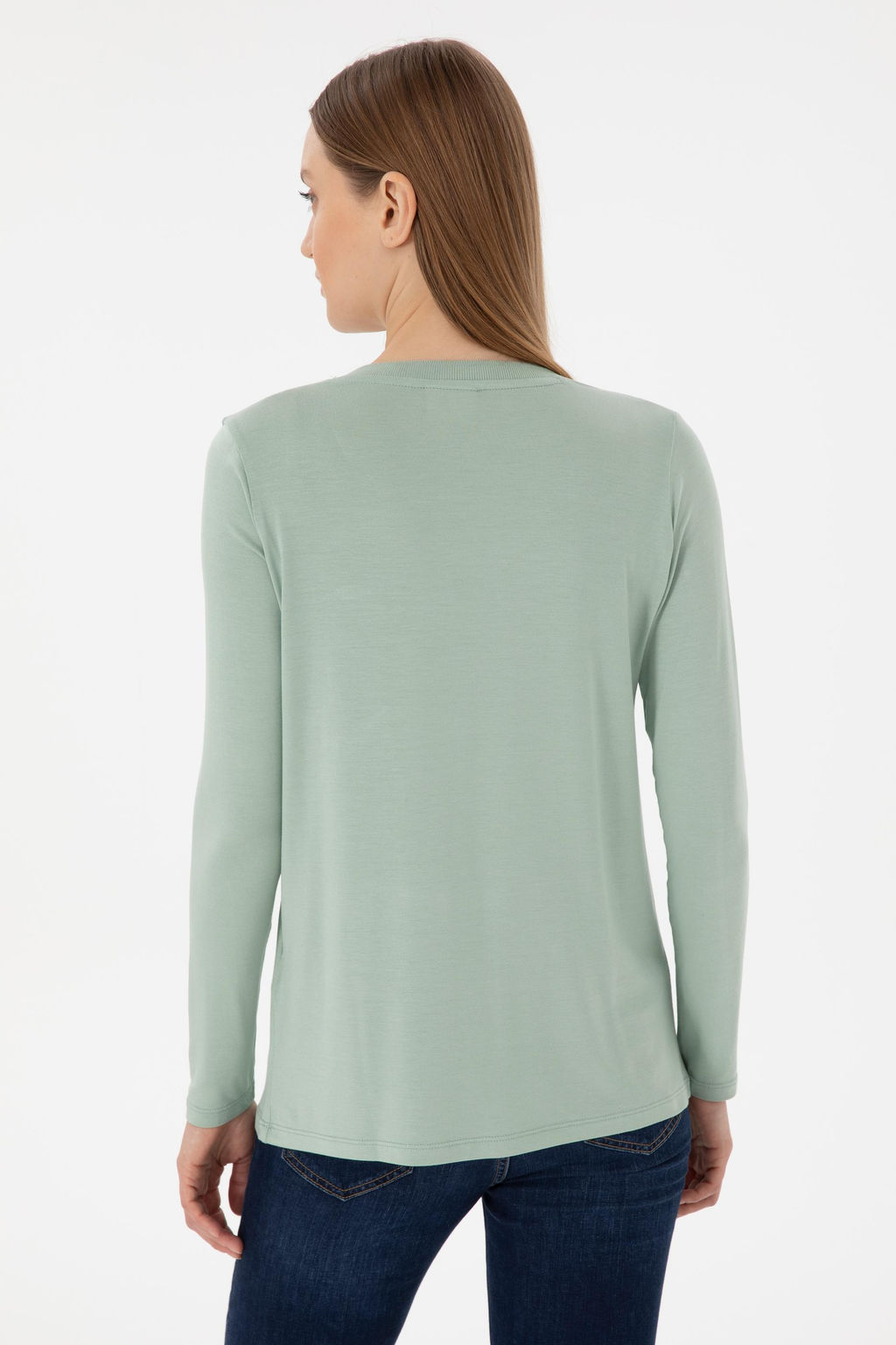 Kad_n Su Ye_ili Sweatshirt Sepette S_rpriz _ndirim - U.s. polo assn фото 5