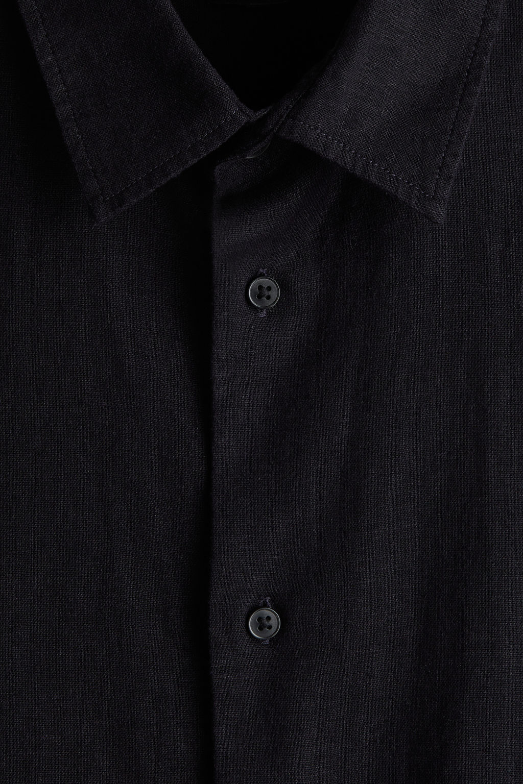 Camisa de manga corta en mezcla de lino Loose Fit - H&m фото 4