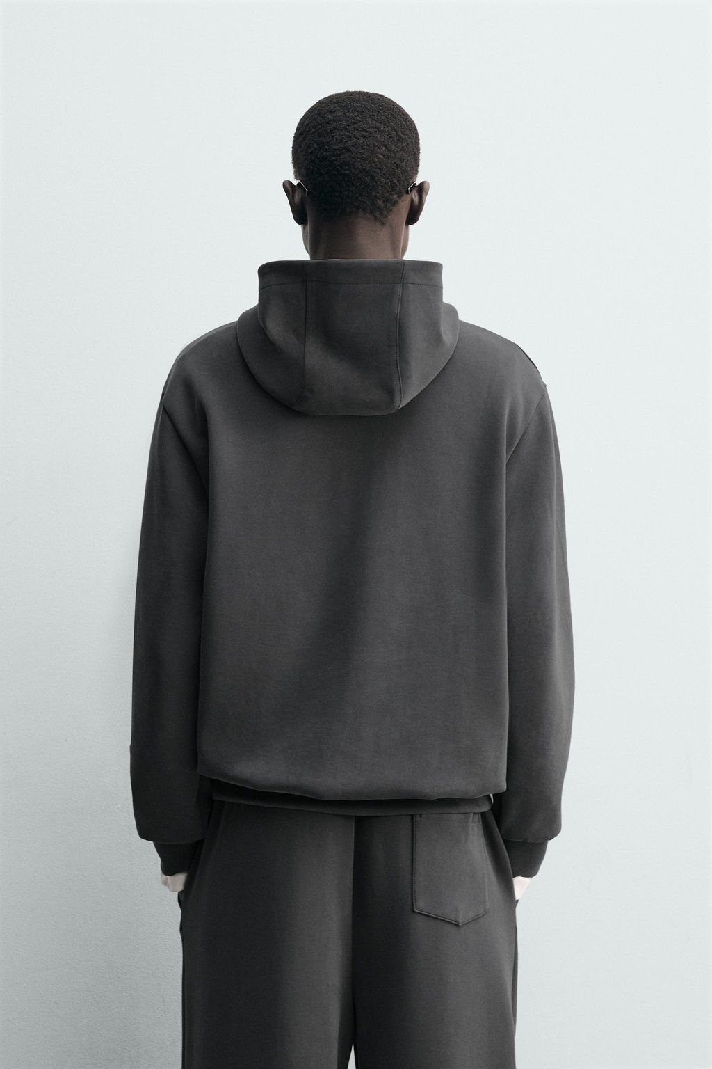 SUDADERA LAVADA SOFT CAPUCHA / Azul / Gris - Zara фото 3