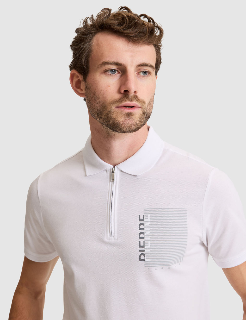 Beyaz Slim Fit Polo Yaka Ti__rt