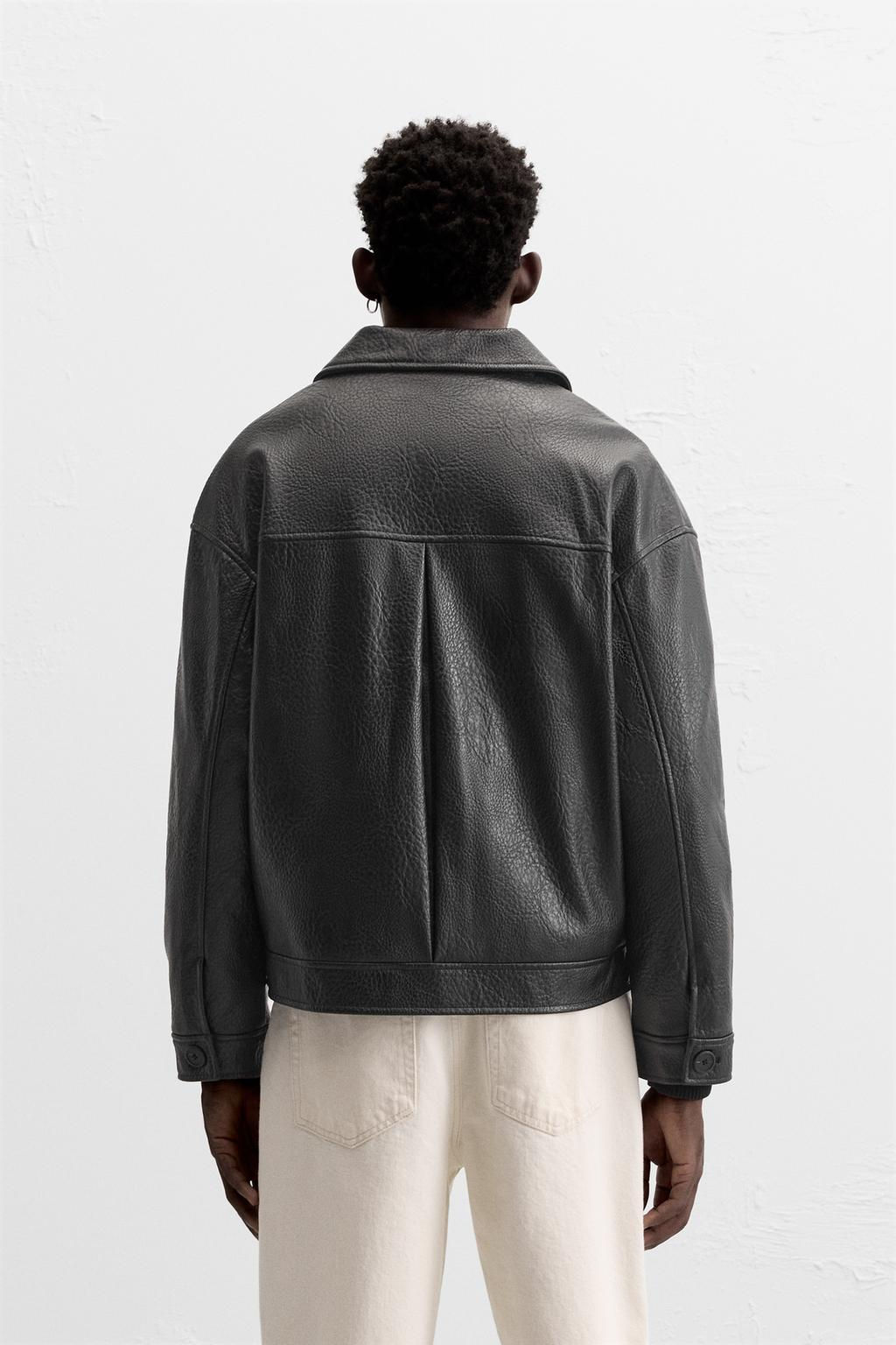 LEATHER EFFECT JACKET - Zara фото 3