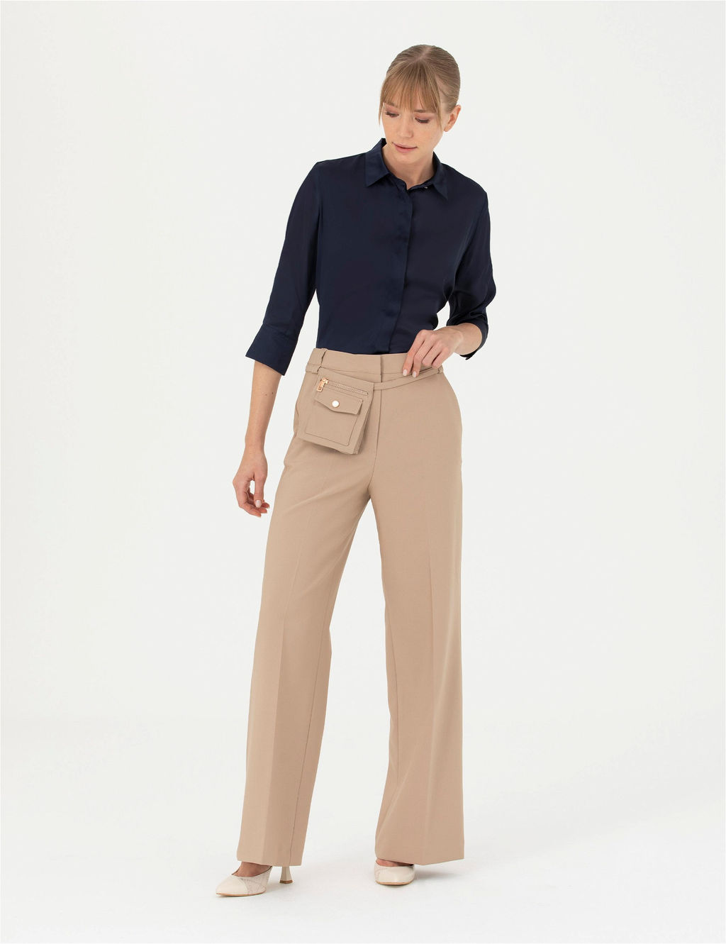 Bej Palazzo Kuma_ Pantolon - Pierre cardin фото 3