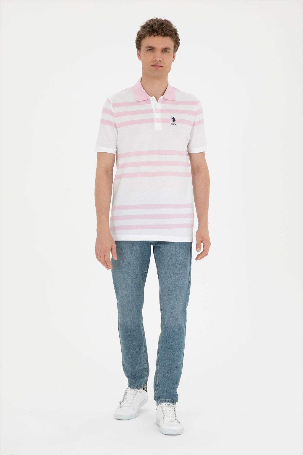 U. S. Polo Assn / Мужская розовая футболка - U.s. polo assn фото 4