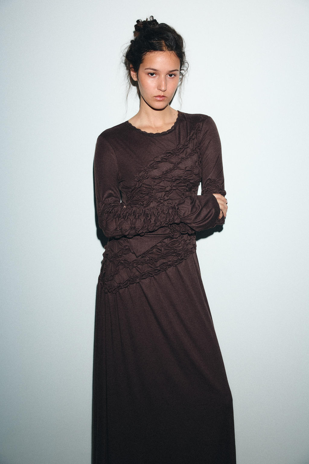 GATHERED MIDI DRESS - Zara фото 3