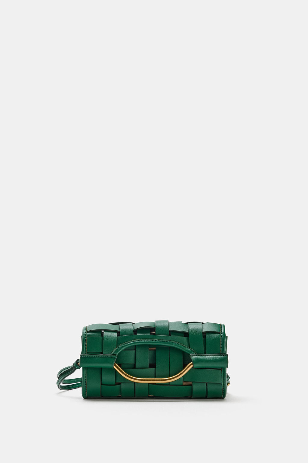 BOLSO EFECTO TRENZADO / Verde - Zara фото 2
