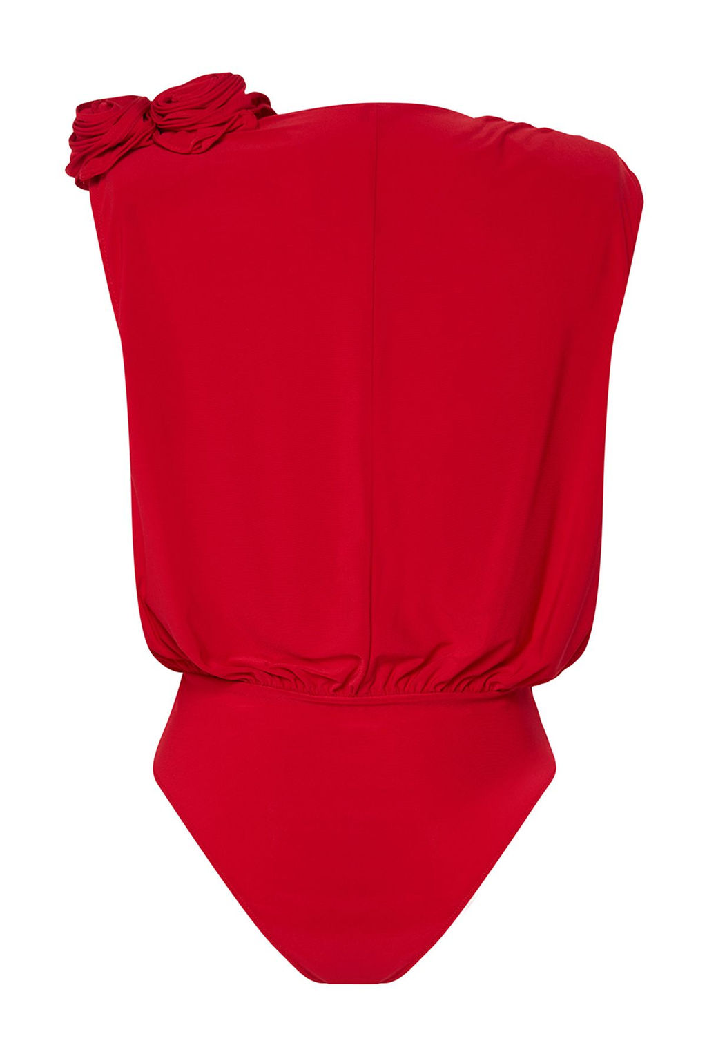 K?rm?z? Gul Detayl? Derin V Yaka Orme Body TPRSS24BD00024 - Trendyolmilla фото 7