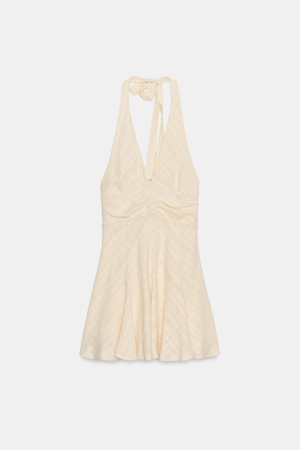 VESTIDO CORTO R?STICO HALTER / Crudo medio - Zara фото 7