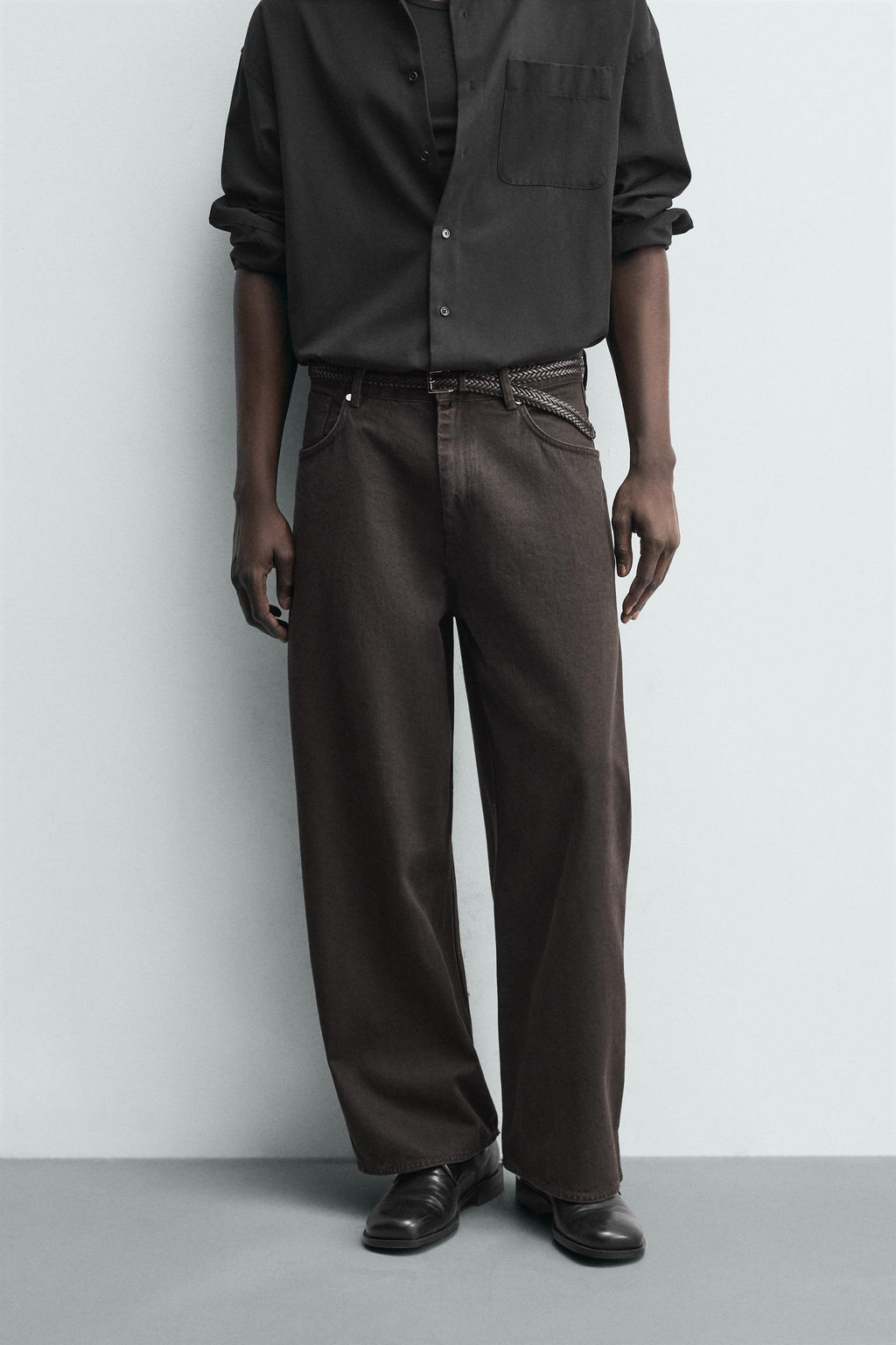 JEANS WIDE FIT / Marr?n - Zara фото 2