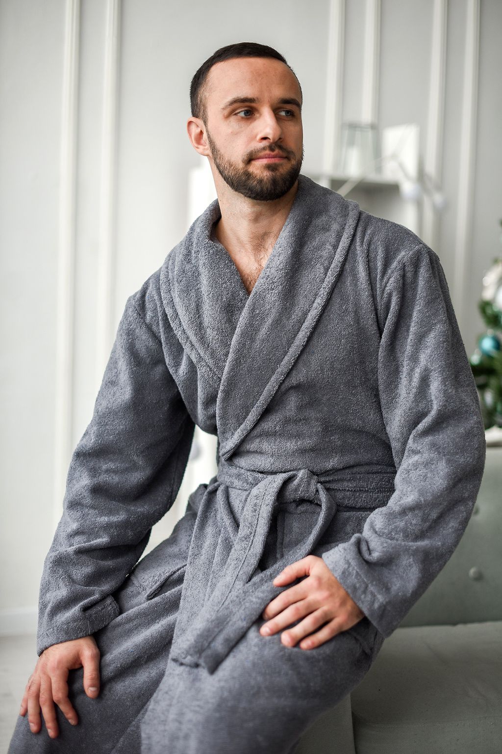 Халат мужской Банный - Оптима фото 2