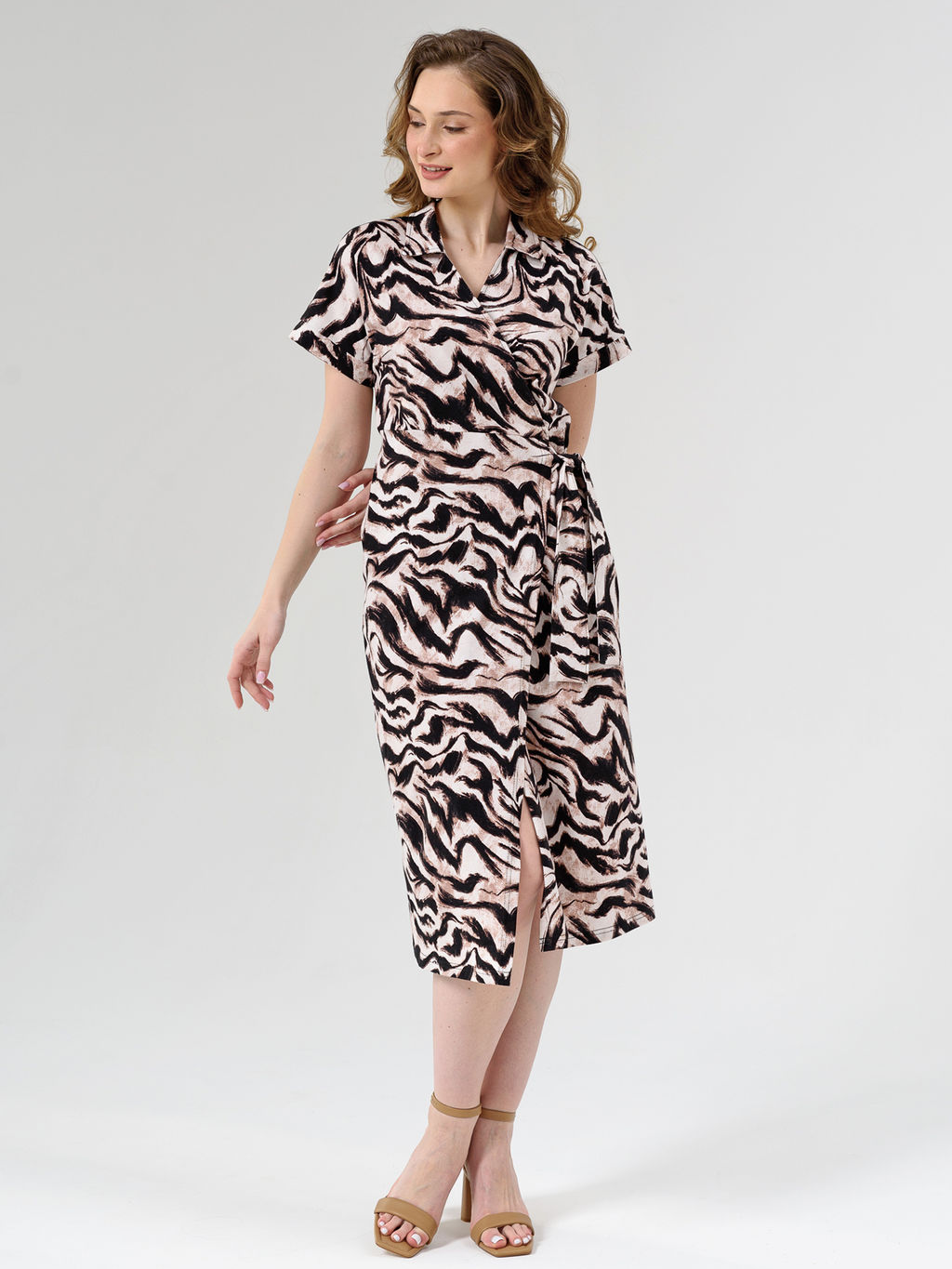 Платье Оптима Саванна из хлопка бежевое  фото 2