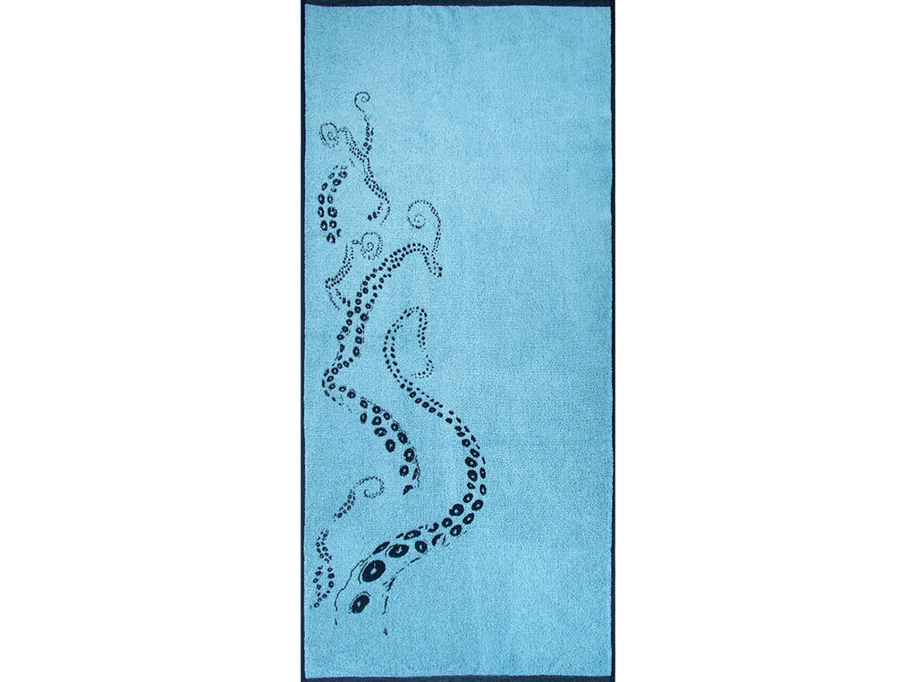 6с102.411ж1 Море. Осьминог.(т.синий2) Полотенце махровое 67х150см