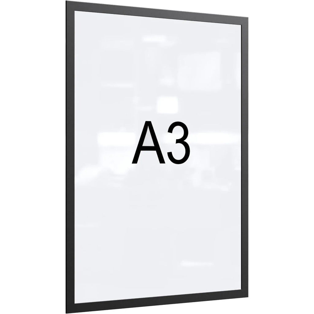 Рамка магнитная настенная Attache А3 ПЭТ, черная, 5 шт/уп  фото 2