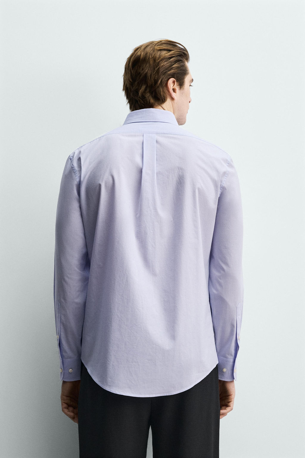 CAMISA REGULAR FIT CUADROS / Lila / Blanco - Zara фото 3