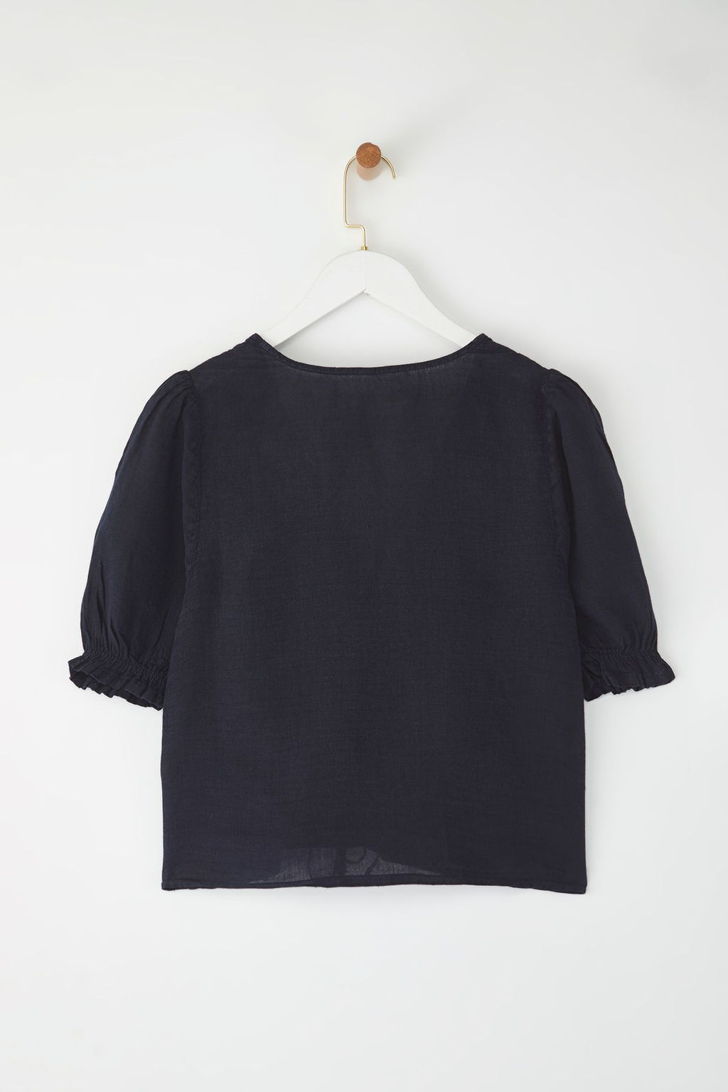Trendyolmilla Lacivert %100 Keten Baglama Detayl? Gomlek TWOSS25GO00123  фото 6
