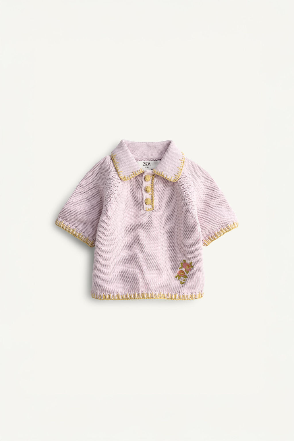 JERSEY POLO PUNTO BORDADOS LIMITED EDITION / Malva empolvado - Zara фото 12