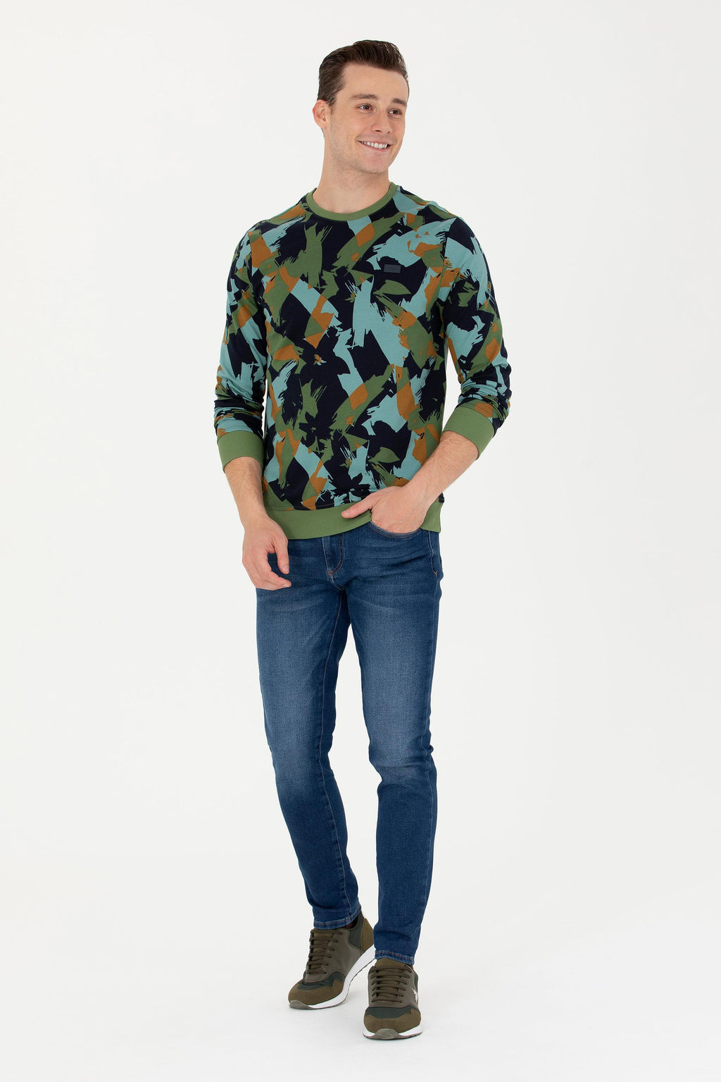 U. S. Polo Assn / Мужской зеленый свитшот - U.s. polo assn фото 18