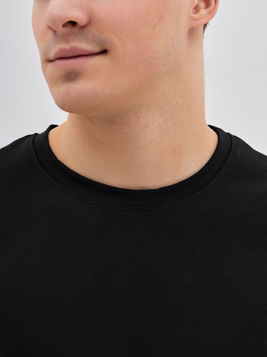 Костюм мужской кулирка с лайкрой ЛУКАС ЧЕРНЫЙ - Domtrik фото 2