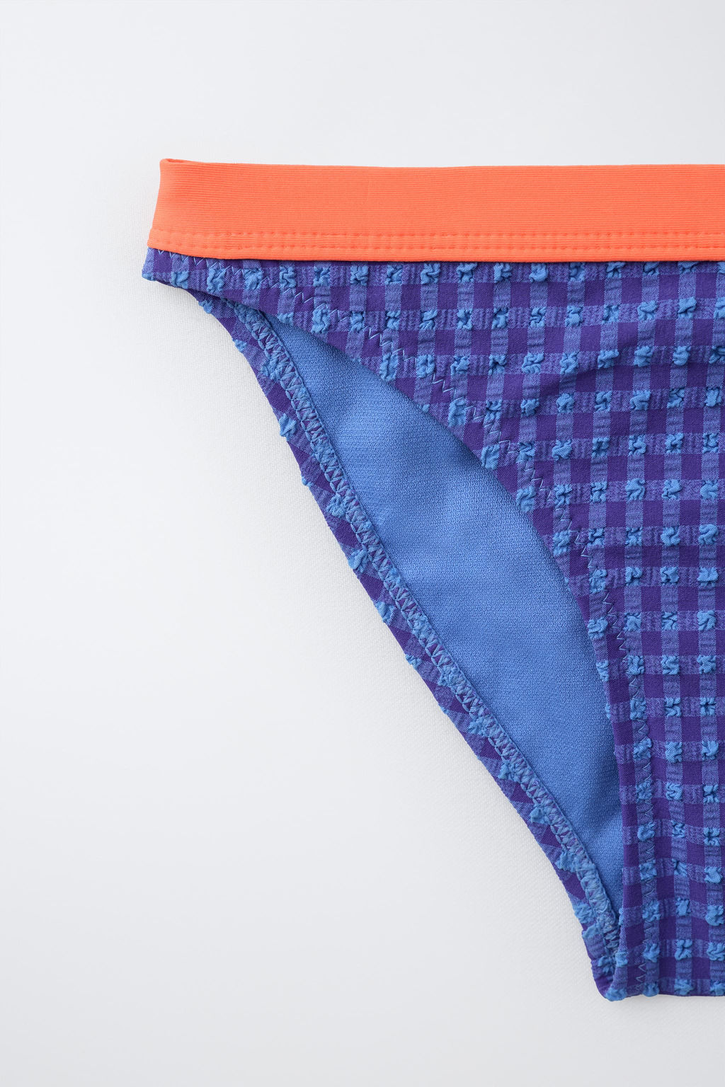 6-14 A?OS/ BIKINI CUADRO VICHY VIVOS CONTRASTE / Azul - Zara фото 4
