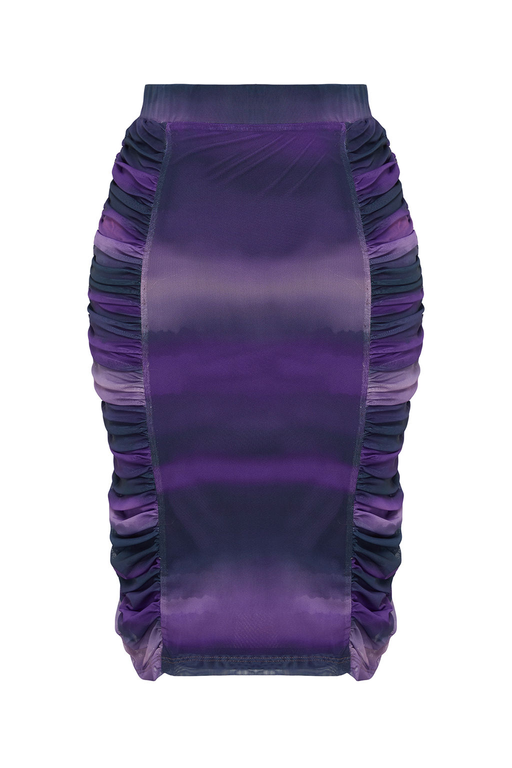 Mor Tul Buzgulu Fitted/Vucuda Oturan Midi Esnek Orme Etek TWOSS24ET00038 - Trendyolmilla фото 6