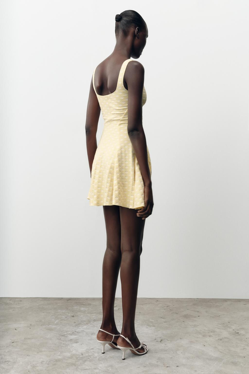 JACQUARD STRETCH SKATER DRESS - Zara фото 5
