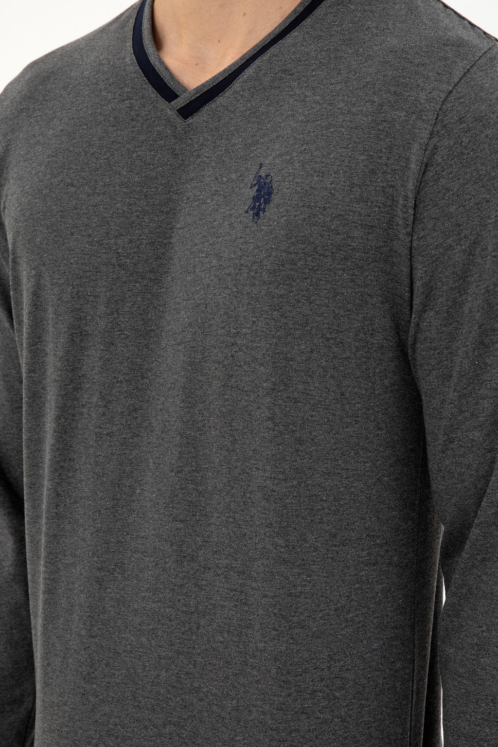 Мужской пижамный комплект антрацитового меланжевого цвета Неожиданная скидка в корзине - U.s. polo assn фото 6