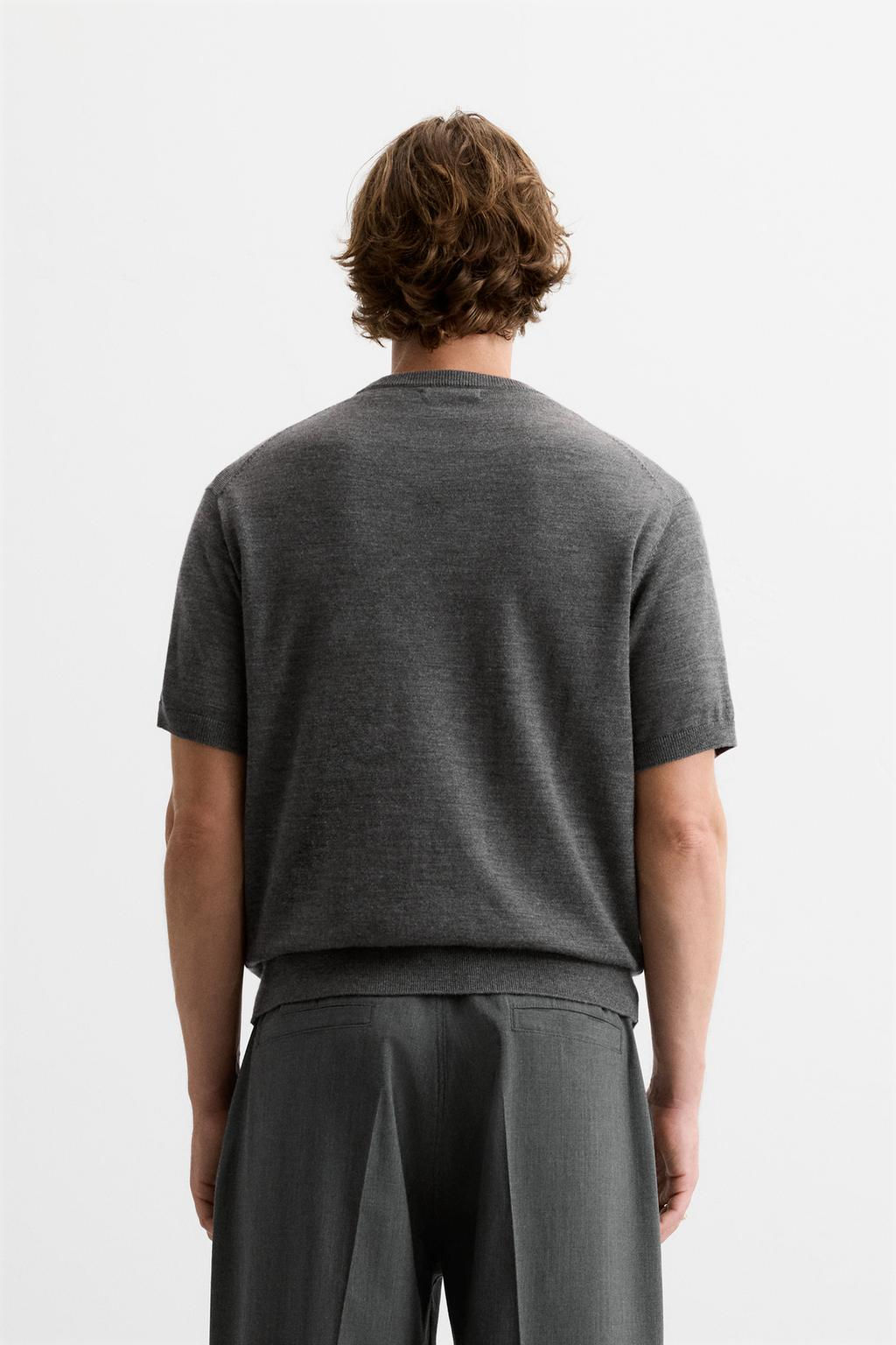 100% WOOL KNIT T-SHIRT - LIMITED EDITION - Zara фото 11