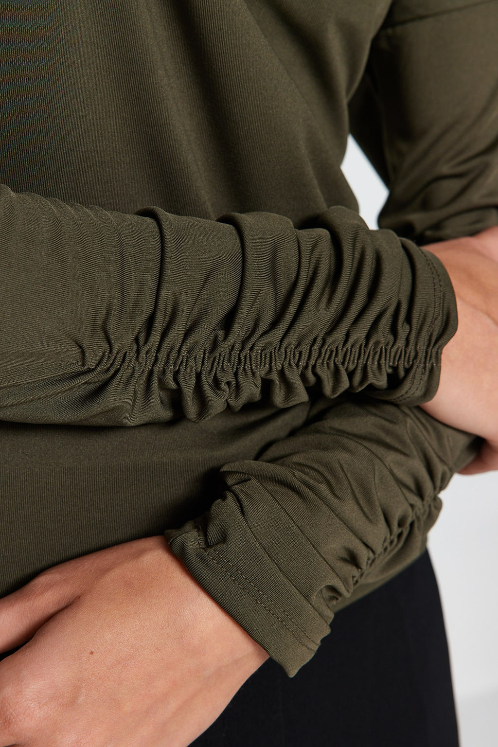 Trendyolmilla Siyah Asimetrik Yaka Dokumlu Esnek Orme Bluz TWOAW21BZ1383  фото 13