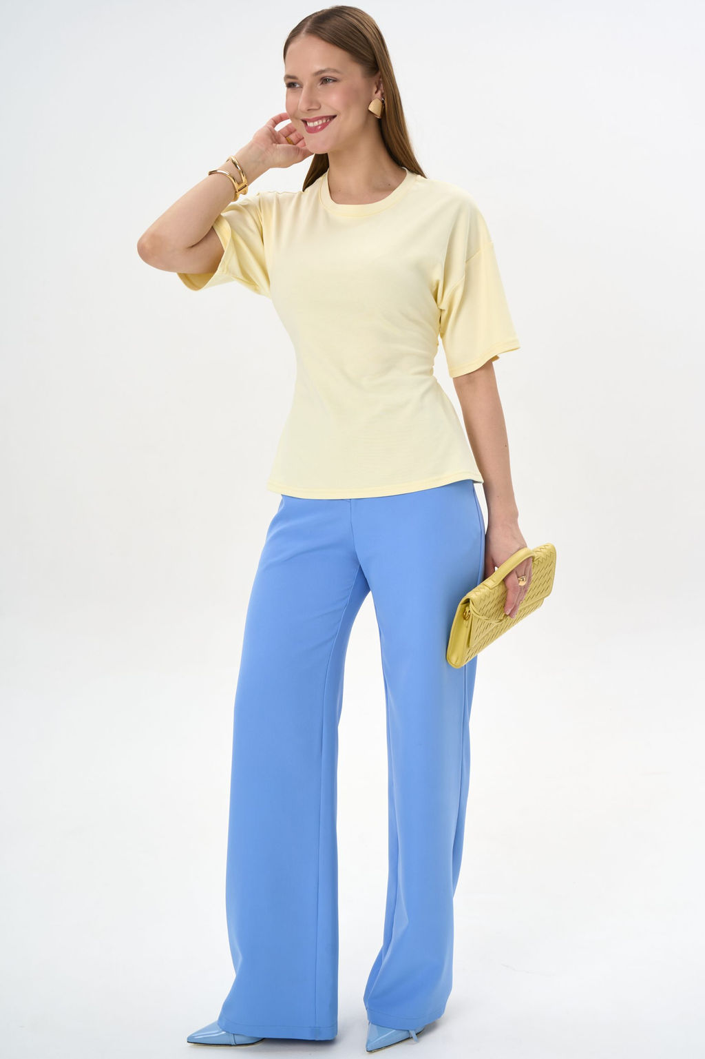 Футболка с завязками Николь (жёлтый) - Эльза фото 8